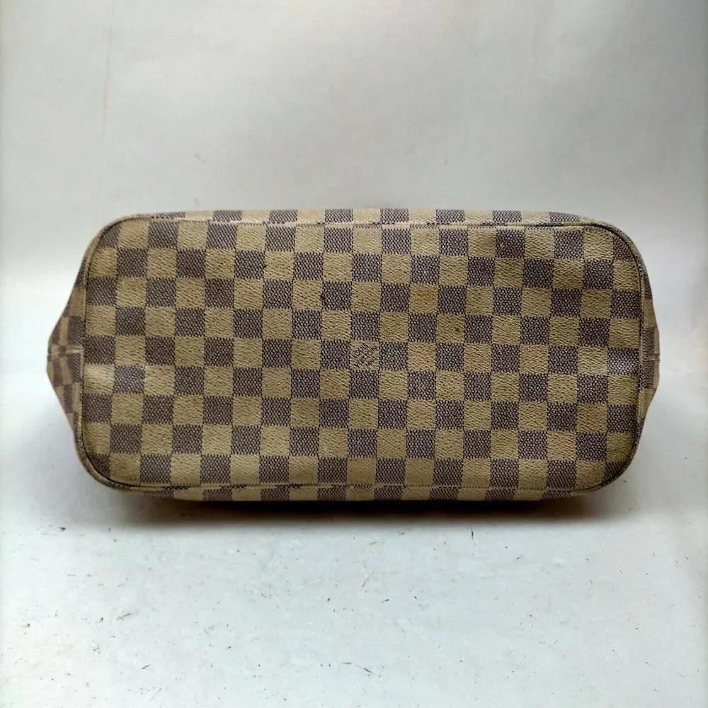 Louis Vuitton Neverfull Mm White Damier Azur Tote